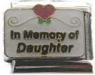 Italian Charms - Fits Nomination - Enamel - IN MEMORY OF DAUGHTER